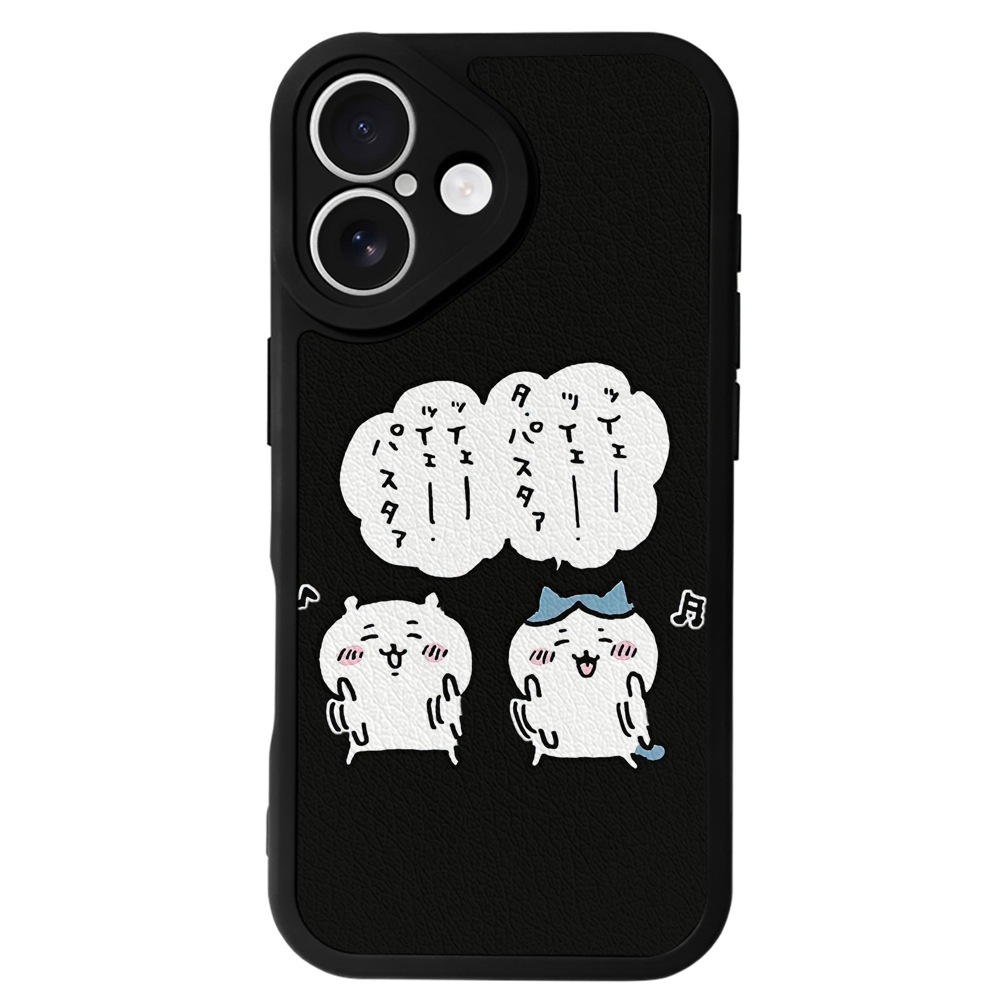 （画像用） ちいかわ ハチワレ Chii-kawa hachiware 【iPhone 16シリーズ対応】シリコンスマホケース（レザー調） 材質：シリコン